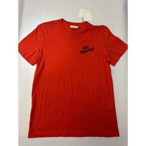 NWT Sandro $130 T-Shirt S.... Happens Red Purple XS